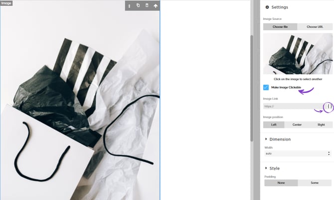 Email builder - Image Component