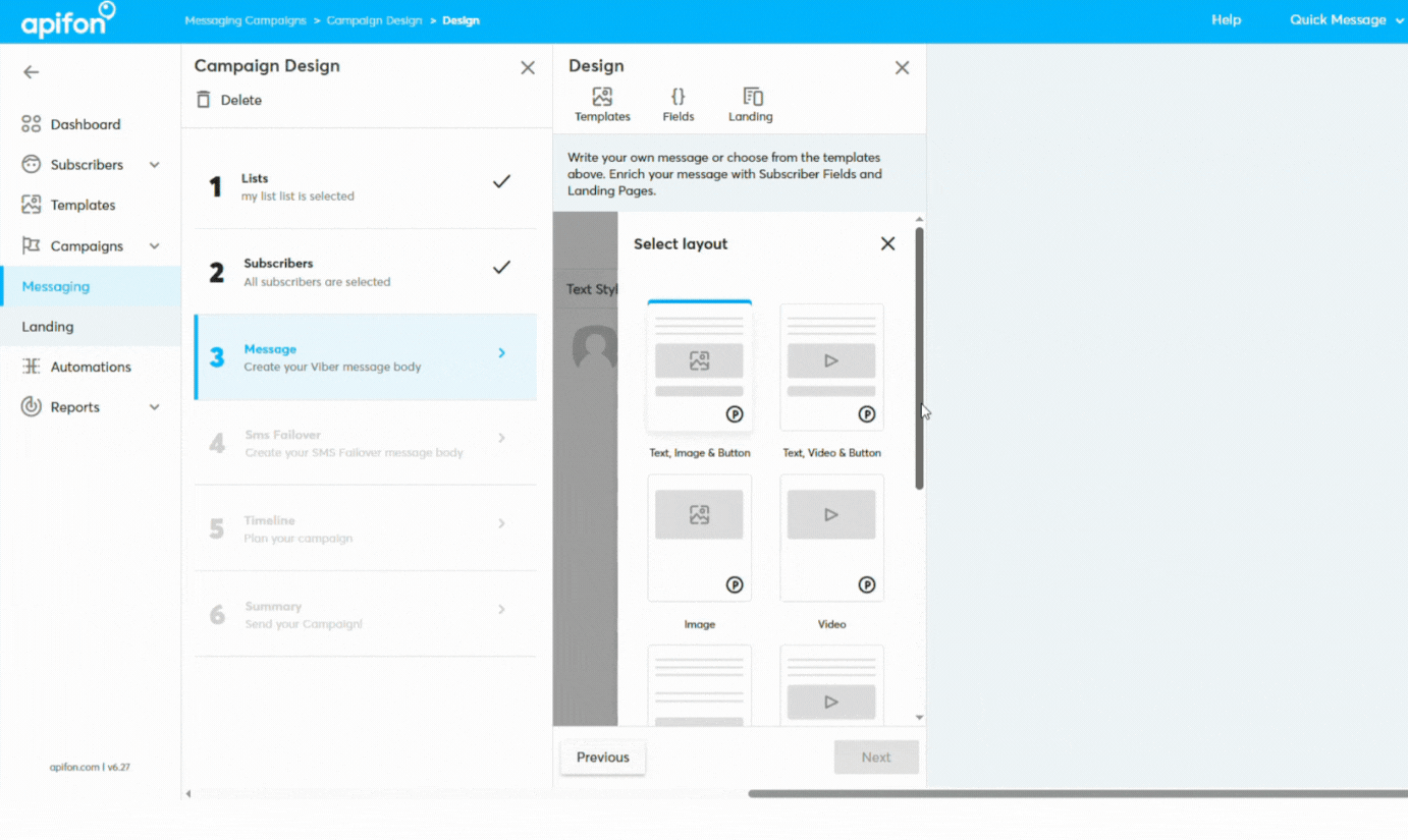 Knowledge Base Viber List Messages