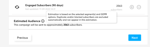 estimated subs