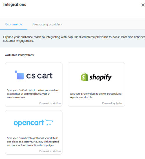 integrations e-commerce 