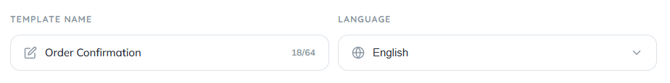 template name & language